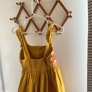 Yellow Altard Estate Embroidered Tank